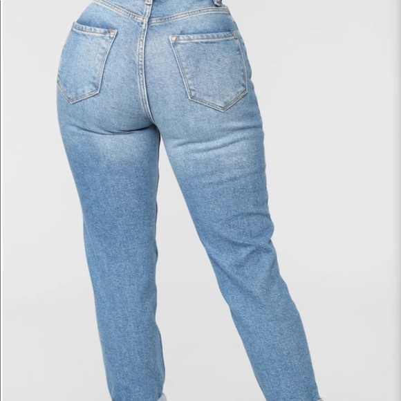 Fashion nova “got it from my mama  jeans” NWT - Picture 2 of 6
